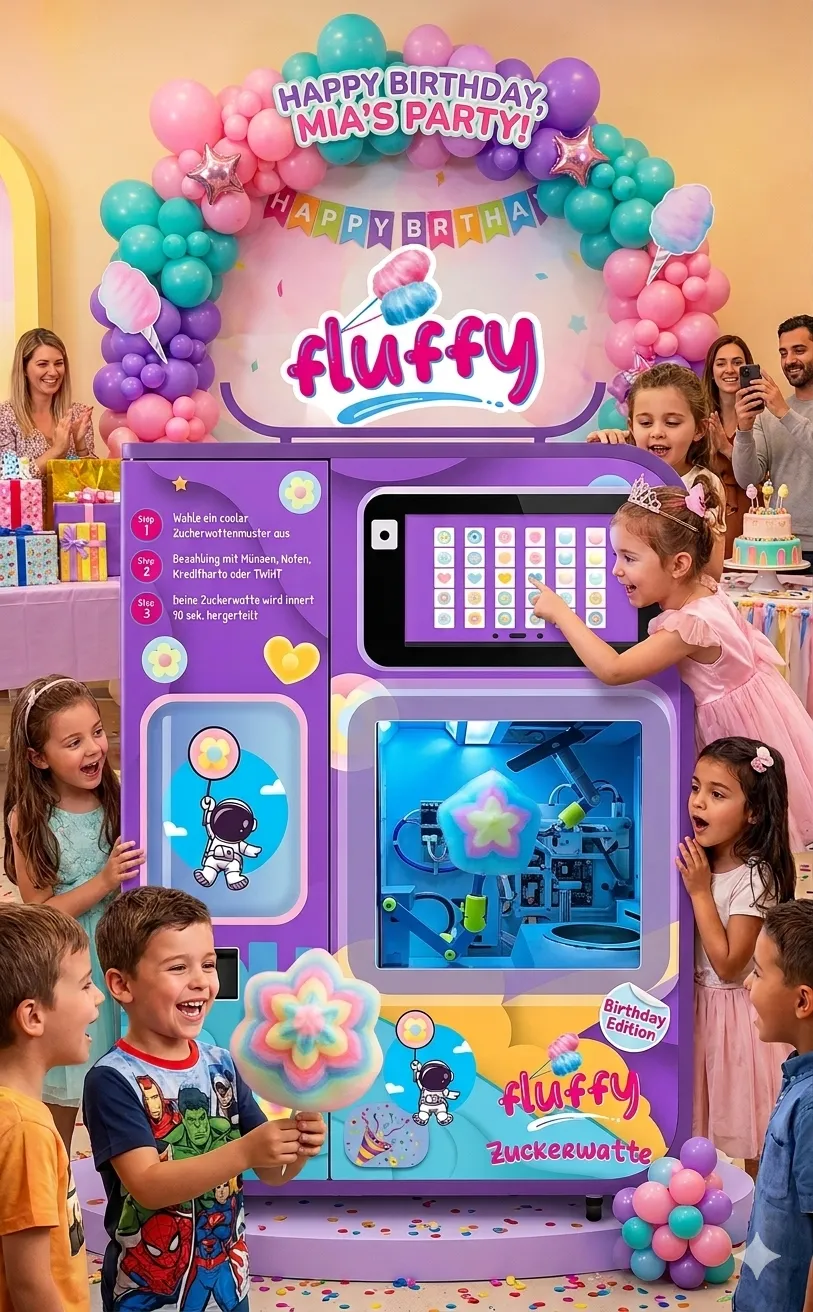 Cotton candy machine rental for kids' birthday party in Dubai
