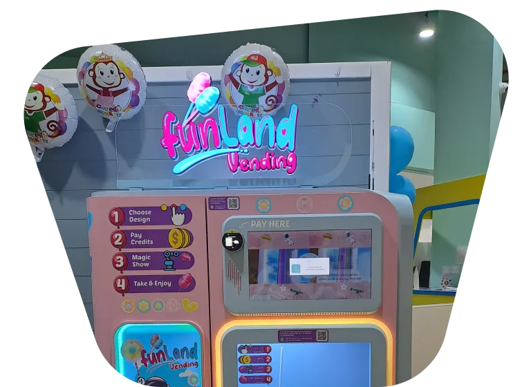 Cotton candy machine at Cheeky Monkeys family play center, Dubai