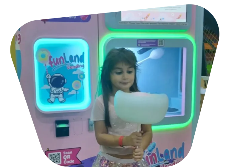 Funland Vending cotton candy at Fun Box family entertainment center, Sharjah